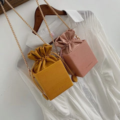 Fashion Drawstring Bucket Purse Bag