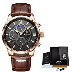 Leather Men Quartz Sophisticated Luxury Watch