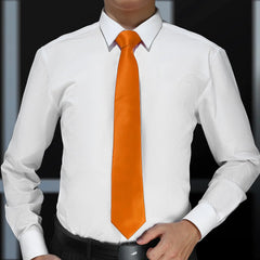 KOOELLE Men's Solid Pure Color Plain Formal Necktie