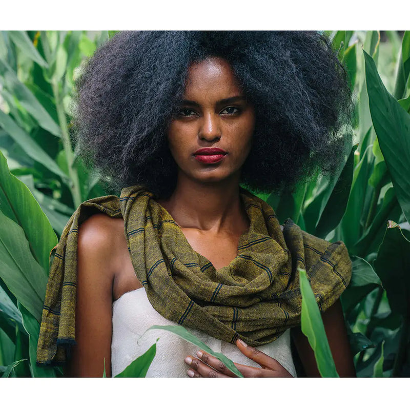 Women's Earthy Striped Scarf