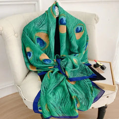 Women's Luxury Design Silk Print Scarf