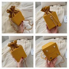 Fashion Drawstring Bucket Purse Bag