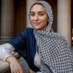 Women's Plaid Print Hijab Scarf