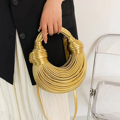 Women's Luxury Knotted Clutch Cross-body Evening Bag