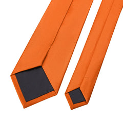 KOOELLE Men's Solid Pure Color Plain Formal Necktie