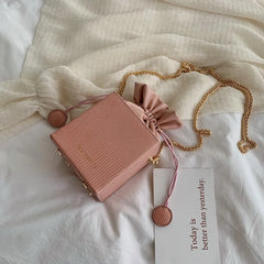 Fashion Drawstring Bucket Purse Bag