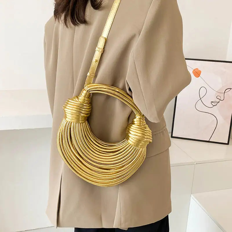 Women's Luxury Knotted Clutch Cross-body Evening Bag